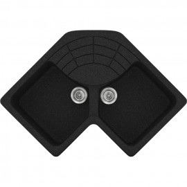 SANITEC 310 (83x83x50) LIBRA ΕΝΘΕΤΟΣ GRANITE BLACK