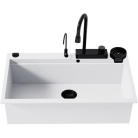 SANITEC 850 (79X50) ULTRA GRANITE ΓΡΑΝΙΤΗΣ ΕΝΘΕΤΟΣ MULTI ΜΕ ΝΤΟΥΣ ΚΑΙ ΚΑΤΑΡΑΚΤΗ BIANCO