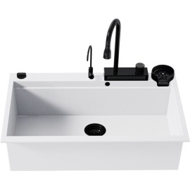 SANITEC 850 (79X50) ULTRA GRANITE ΓΡΑΝΙΤΗΣ ΕΝΘΕΤΟΣ MULTI ΜΕ ΝΤΟΥΣ ΚΑΙ ΚΑΤΑΡΑΚΤΗ BIANCO