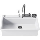 SANITEC 850 (79X50) ULTRA GRANITE ΓΡΑΝΙΤΗΣ ΕΝΘΕΤΟΣ MULTI ΜΕ ΝΤΟΥΣ ΚΑΙ ΚΑΤΑΡΑΚΤΗ BIANCO