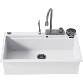 SANITEC 850 (79X50) ULTRA GRANITE ΓΡΑΝΙΤΗΣ ΕΝΘΕΤΟΣ MULTI ΜΕ ΝΤΟΥΣ ΚΑΙ ΚΑΤΑΡΑΚΤΗ BIANCO