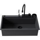 SANITEC 850 (79X50) ULTRA GRANITE ΓΡΑΝΙΤΗΣ ΕΝΘΕΤΟΣ MULTI ΜΕ ΝΤΟΥΣ ΚΑΙ ΚΑΤΑΡΑΚΤΗ NERO