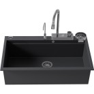 SANITEC 850 (79X50) ULTRA GRANITE ΓΡΑΝΙΤΗΣ ΕΝΘΕΤΟΣ MULTI ΜΕ ΝΤΟΥΣ ΚΑΙ ΚΑΤΑΡΑΚΤΗ NERO