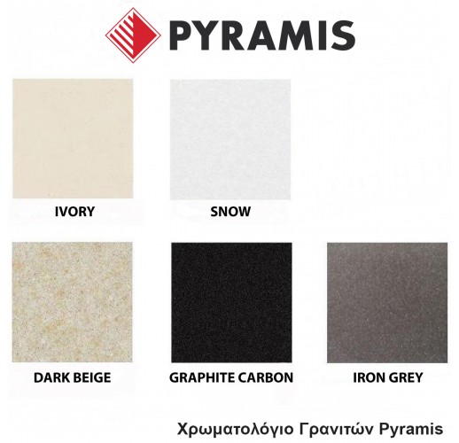 PYRAMIS PYRAGRANITE ALAZIA (59X50) 1B 1D 070036811 IRON GREY