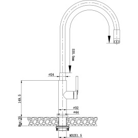 BUADES LEKSA BLACK SPACE (BD.5195511.BS) ΜΕ ΝΤΟΥΣ