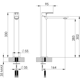 BUADES TOKE BLACK (BD.3711031.ΒΚ) ΝΙΠΤΗΡΑ ΨΗΛΗ