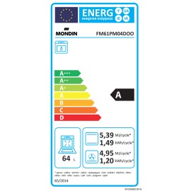 MONDIN FM61PM04DOO ΦΟΥΡΝΟΣ ΑΕΡΙΟΥ ΜΕ ΑΕΡΑ